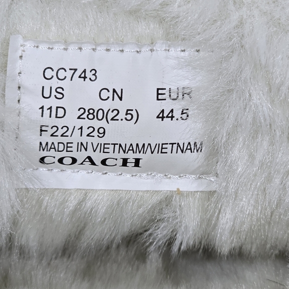 Coach Slipper Sand Suede Fleece Shearling Moccasin Sz.11 - Picture 7 of 10